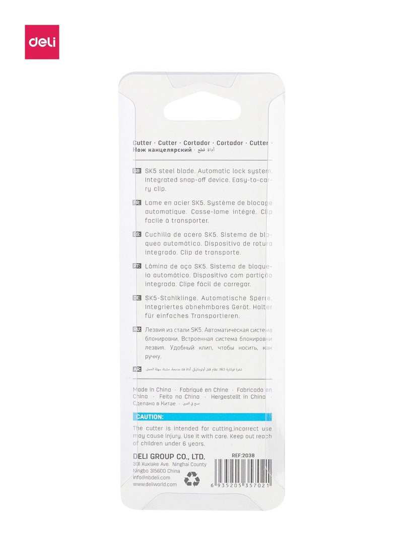 Deli INSPIRE E2038 Utility Knife Paper Cutter 9mm - Image 5